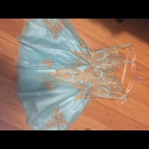 blue formal dress